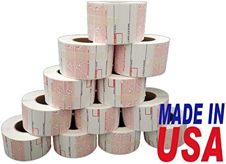 Aquos CAS Printing Scale Label Rolls (8040) – Scale Labels | Thermal Label Roll with Food Safety Labels & Safe Handling Instructions | Bakery Labels | Made in USA (8040, 12 Rolls)