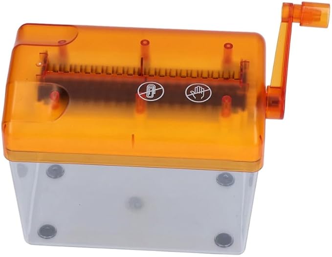 Portable Hand Shredder Yipgou A6 Paper Shredder Manual Paper Shredder Mini Paper Cutting Machine with 1.5L Basket Office School Home Desktop Stationery for Paper Bills Receipts