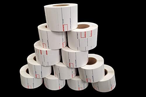 Aquos CAS Printing Scale Label Rolls (8020) – Barcode Labels for Inventory | Meat Labels Stickers | Printer Sticker Labels for CAS Scales | Label Maker Paper Refill | Made in USA (8020, 12 Rolls)