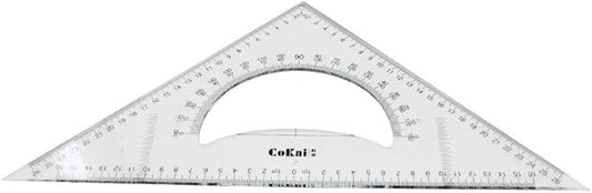 Utoolmart 40CM Large Triangle Ruler Square Set Plastic Triangular Scale Architectural Ruler for Students Homeschoolers Architects Engineers 1pcs