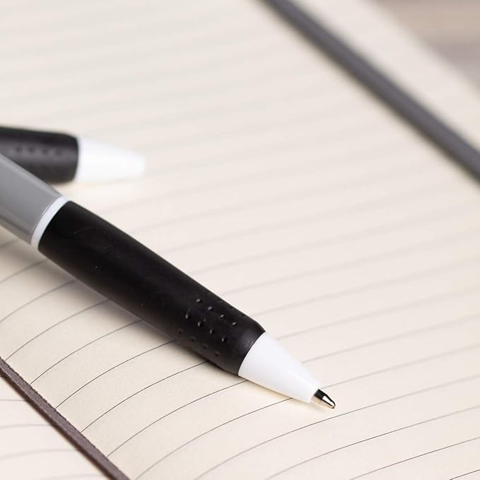 Simply Genius Retractable Ballpoint Pens - 100-Pack, Black Ink, Gray & Black, 1.0mm Medium Point - Bulk Pens for Office & School Supplies - Smooth Writing for Notebooks & Journals