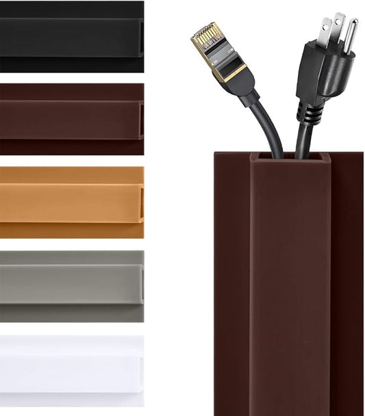 Rubber Bond TV Cord Hider Cable Protector - Strong Self Adhesive Wall Cord Cover Cable Hider - Low Profile Cable Management Wall Cord Concealer Cable Raceway