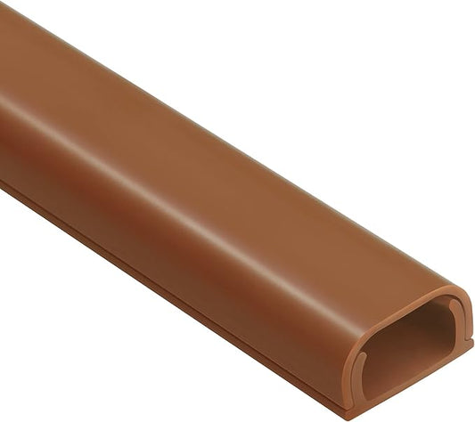 Wire Covers for 2 Cords, 68in Wire Hider on Wall Mounted, Brown Cord Cover Kit, Cable Cover Paintable, Cable Concealer for Extension Cord, Ethernet Cable, Speaker Wire Hider, 4X L17in W0.7in H0.4in