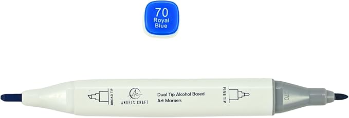 12-Piece Set of Alcohol Dual Tip Markers in Vibrant Primary Colors with Reusable Storage Case Sketch Pen for Coloring Drawing Artist Art Supplies