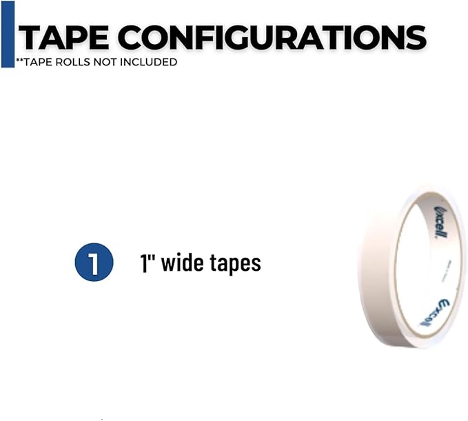 MDJ Excell Premium Steel 3 inch Core Metal Multi-Roll Desktop Tape Dispenser for Masking, Packing, Shipping, Packaging, and Painter (1-inch Wide)