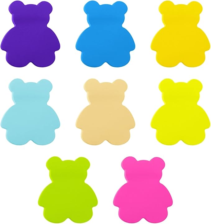 Sticky Notes, 560 Sheets 3 × 3 Inches Bear Shape Self Sticky Notes Pad, Colour Sticky Notes, Bright Colors Self-Stick Pads for Home Office Notebook(8 Color)