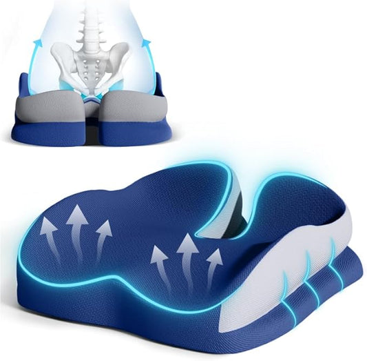 Seat Cushions for Office Chairs Wheelchair Cushion for Long Sitting Back Pain，Memory Foam Seat Car Computer Desk Chair Cushion，Coccyx Cushion for Tailbone Pain Relief Cushion Office Chair Butt Pillow