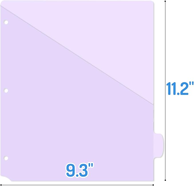 Forvencer 8 Count Dividers with Two Pockets, 8 tab Binder Dividers for 3 Ring Binder Organizer, Binder Divider with Tabs for School Office and Home Organization, Multicolor, 1 Set