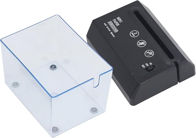 Mini Hand Shredder Portable Paper Shredder with High Security 12 Sheet Micro Cut Entry for Office School Home Use Shred Bills Receipts