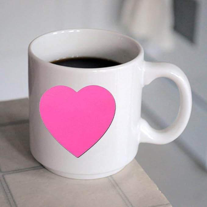 Sticky Notes, 560 Sheets 3 × 3 Inches Heart Shaped Bright Colors Self Sticky Notes Pad Colour Sticky Notes for Home Office Notebook(8 Color)