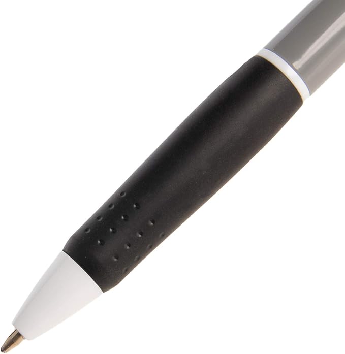 Simply Genius Retractable Ballpoint Pens - 100-Pack, Black Ink, Gray & Black, 1.0mm Medium Point - Bulk Pens for Office & School Supplies - Smooth Writing for Notebooks & Journals