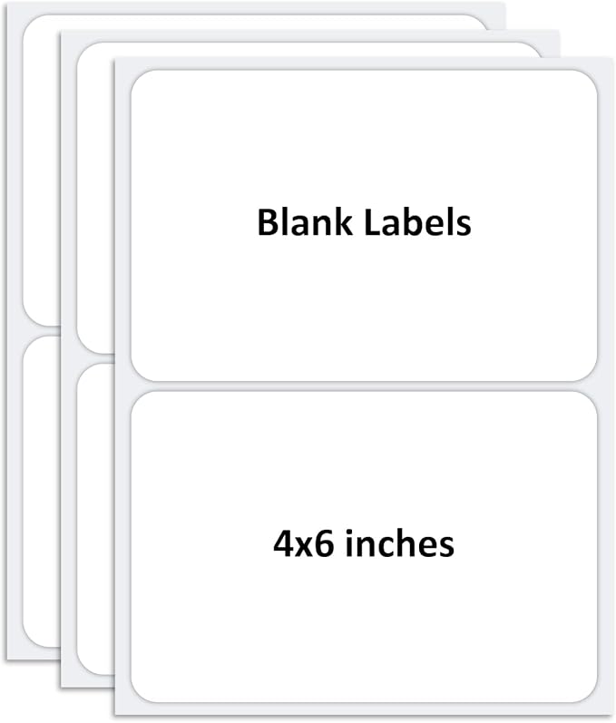 SVNOOC Multi-Use Label Stickers Dry Erase Sticky Notes, Labels for Storage Bin, Wall, Refrigerator, Home, Office, Classroom Use 4x6 inches (6 Pack)