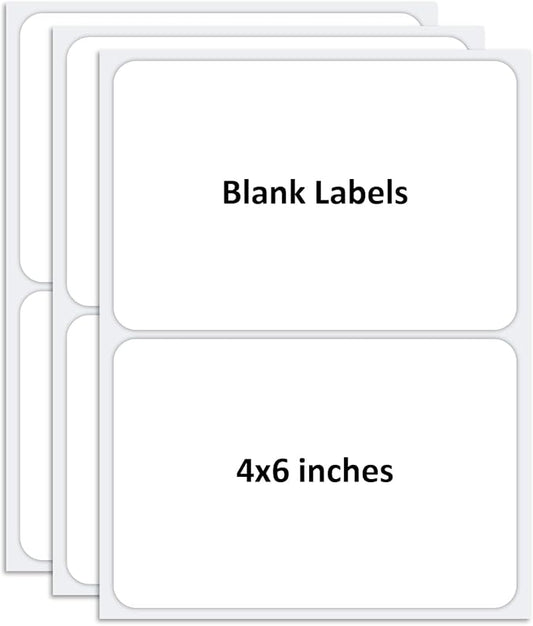 SVNOOC Multi-Use Label Stickers Dry Erase Sticky Notes, Labels for Storage Bin, Wall, Refrigerator, Home, Office, Classroom Use 4x6 inches (6 Pack)