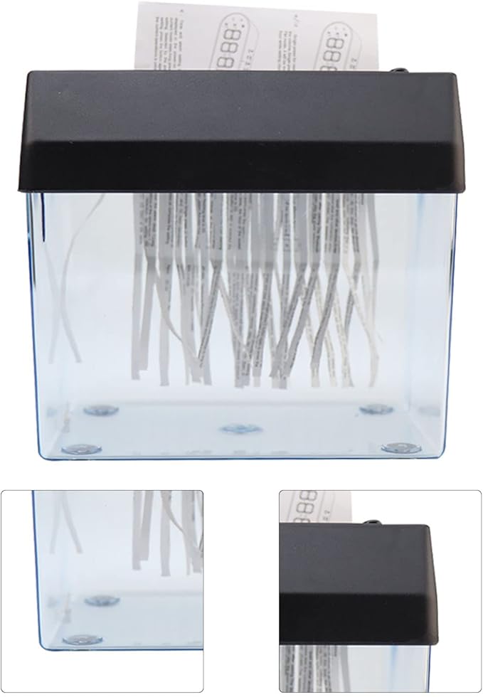 USB Paper Shredder, High Efficiency, Automatic Feeding Mini Electric, High Stability, A6 Paper Shredder Cutter for Office, Study, Library, School, Home