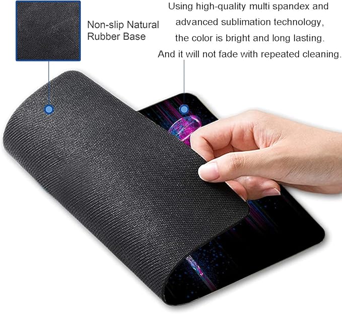 Hokafenle Mouse Pad, Purple Dragonfly Mouse Pad, Square Custom Mouse Mat Waterproof Mousepad Non-Slip Rubber Base MousePads for Office Home Laptop