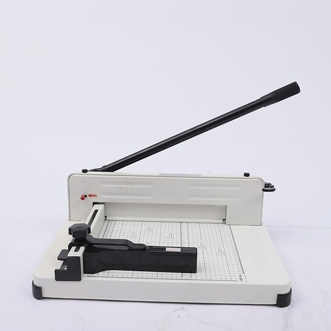 Paper Cutter,Guillotine Paper Cutter,Manual Paper Cutting Tool 500 Sheets A4 B4 A5 B6 B7 Papers Heavy Duty Metal Base 12” Cutting Length with Safety Blade Lock for Office Home