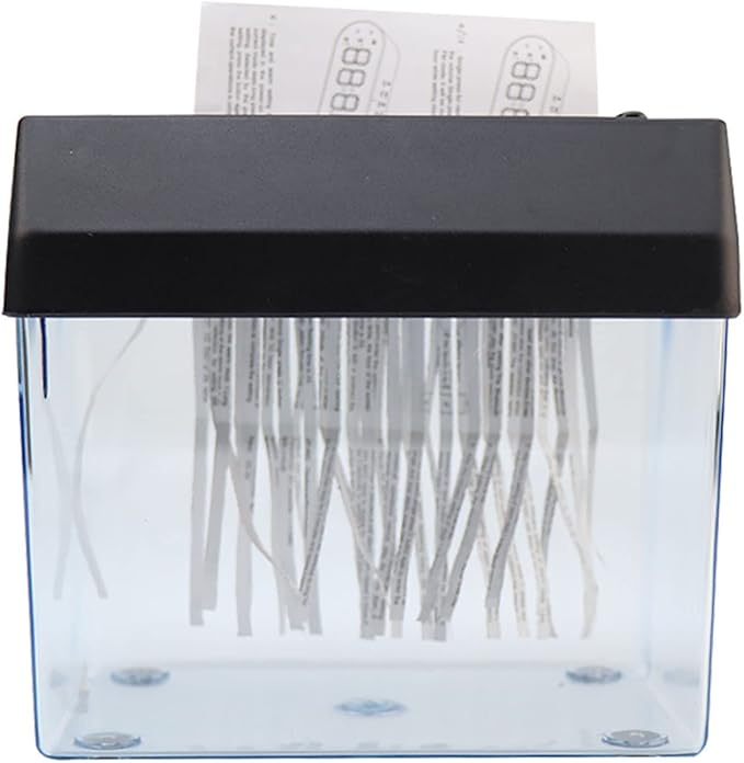 USB Paper Shredder, High Efficiency, Automatic Feeding Mini Electric, High Stability, A6 Paper Shredder Cutter for Office, Study, Library, School, Home