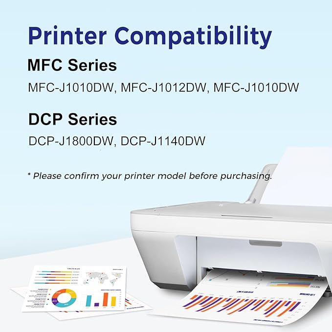 TOKYOINK LC401XL Ink Cartridges Compatible for Brother Ink LC401 401XL Cartridge to use with MFC-J1010DW MFC-J1012DW MFC-J1170DW MFC-J1800DW (401 XL, 4 Pack)