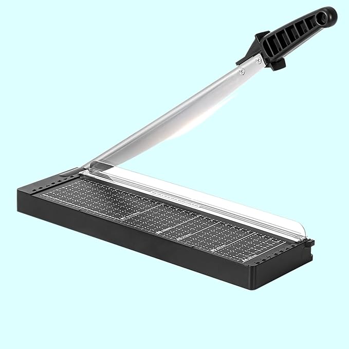 A4 Heavy Duty Paper Cutter, 15.6 in x 8.8 in 8 Sheets Capacity Paper Trimmer for Coupon, Label, Cardstock, and Scrapbooking Craft for Office and Home (White)