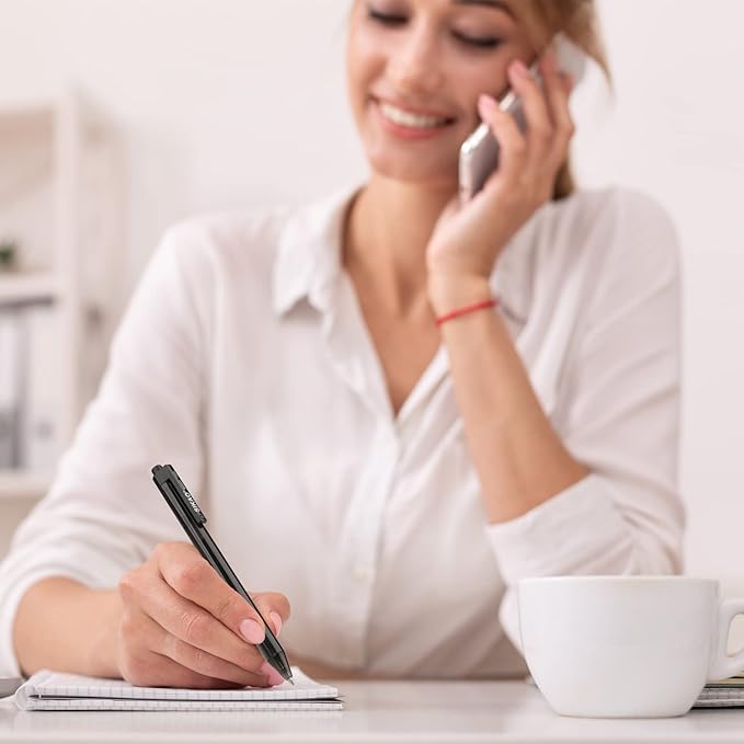 Black Pens Bulk, 60 Pack Retractable Ballpoint Pens, Black Ink 1.0mm Medium Point, Smooth Writing No-Smear Click Pens for Teachers, Students, Restaurant Servers, School & Office Supplies