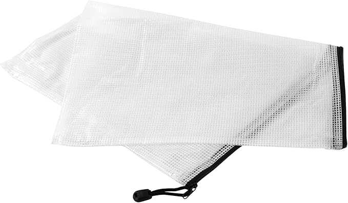 A3 Mesh Zipper Pouches, 17 x 12.5 Inch, 30 Pack, Plastic Documents File Zipper Bags for Office, Home Storage