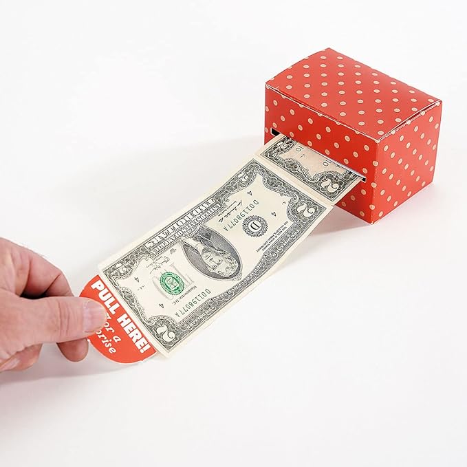 Current Kraft Christmas Money Dispenser and Gift Set, 2-1/2 x 3-Inch Bill Holders with Holiday Cash Box for Kids, Includes 60 Seals to Join Bills