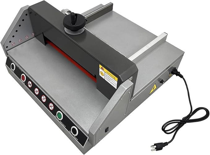 A4 13″ Desktop Electric Paper Cutter with Infrared Photo Electric Protection Paper Stack Guillotine Trimmer for Office, School 110V 120W