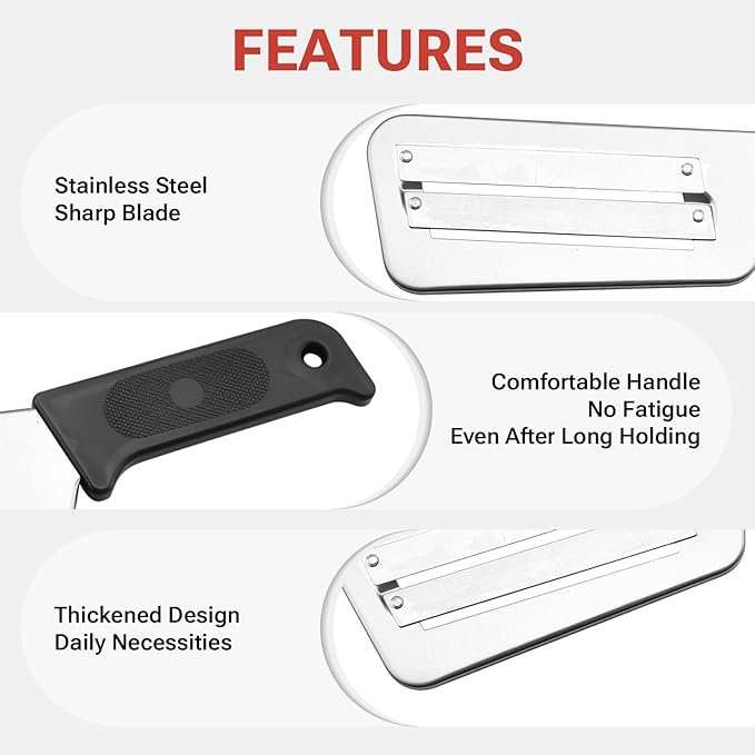 Black Stainless Steel Shredder Knife, Cabbage Cutter,Cabbage Shredders for Coleslaw, Vegetable Slicer Shredder, Kitchen Lettuce Knife, 2PCS