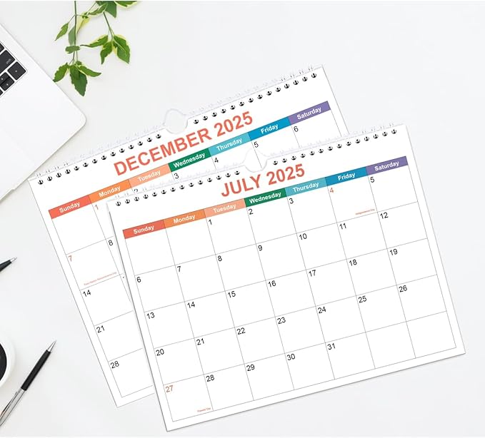 Calendar 2026, Wall Calendar 2026-2027 from January 2026 - June 2027, 18 Months Calendar with Premium Paper, Twin-Wire Binding & Hanging Hook, 8.5" x 11", Colorful