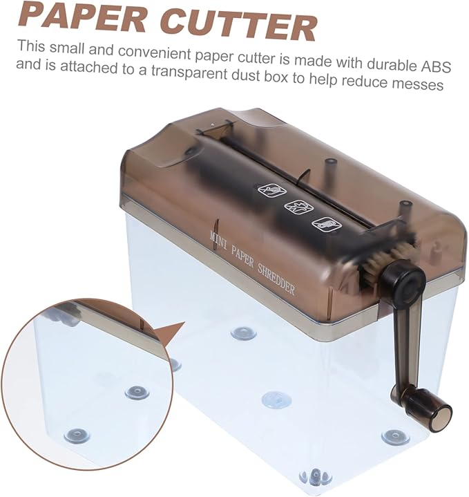 Mini Hand Paper Shredder for Office Cardboard Paper Shredder for Home Waste Basket