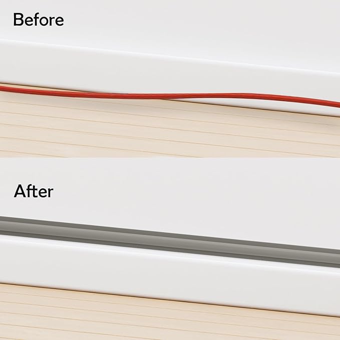 Rubber Bond TV Cord Hider Cable Protector - Strong Self Adhesive Wall Cord Cover Cable Hider - Low Profile Cable Management Wall Cord Concealer Cable Raceway