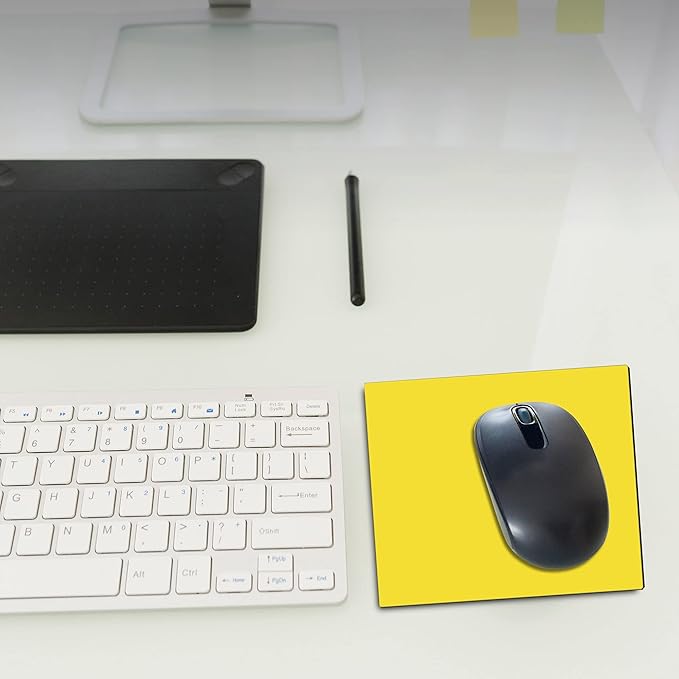 Rectangle Mousepads Set of 10, Bulk Pack - Great Gift for Employees, Clients, and for Tradeshows - Yellow
