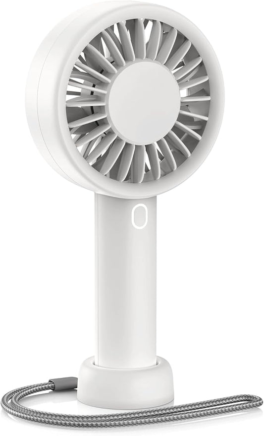 Mini Portable Fan, USB Personal Handheld Fan with 3-Speed Cooling Wind Rechargeable Battery Operated Mini Pocket Design for Desktop/Travel/Outdoor/Vacation/Concerts/Lash Makeup-Grey