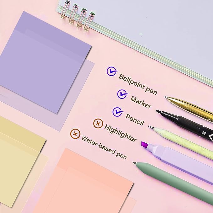 Jutom 39 Pcs Aesthetic Book Annotation Kit Highlighter with Pencil Case Bag Gel Pen Transparent Sticky Note Taking Bible Study College School Supplies(Orange,Classic Style)