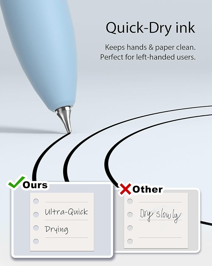 8 Pcs Gel Ink Pens, 0.7mm Fine Point for Smooth Writing Journaling Aesthetic Pens, Black Quick-Dry Long Lasting Fidge Pens, Cute School Office Supplies Gifts for Women （Morandi Black Ink）