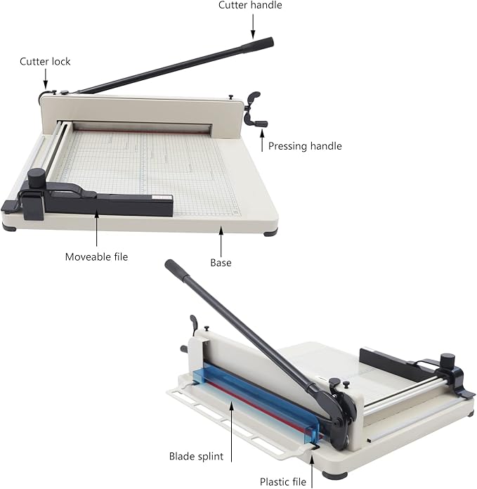 Paper Cutting Machine Heavy Duty Manual Paper Cutter Trimmer 17 inch Guillotine Paper Cutter A3 A4 Papers Cutting for Office Home School
