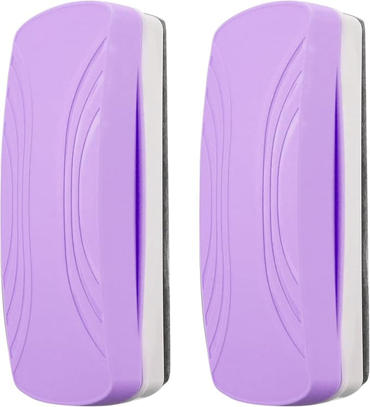 Ddaowanx Whiteboard Eraser - Magnetic Dry Erase, Glass Board Eraser, School and Office Supplies, Pack of 2 (Purple)