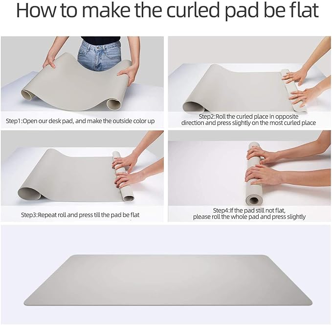 YSAGi Multifunctional Office Desk Pad, Ultra Thin Waterproof PU Leather Mouse Pad, Dual Use Desk Writing Mat for Office/Home (31.5" x 15.7", Grey)