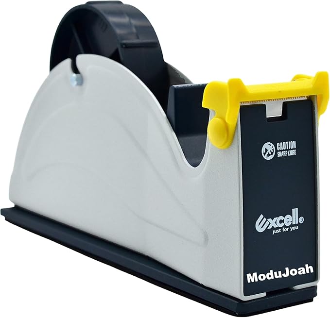 MDJ Excell Premium Steel 3 inch Core Metal Multi-Roll Desktop Tape Dispenser for Masking, Packing, Shipping, Packaging, and Painter (1-inch Wide)