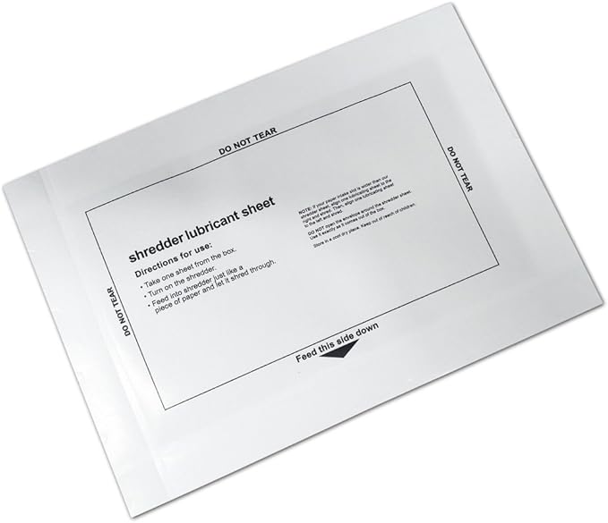 laffeya Shredder Lubricant Sheets & Paper Shredder Sharpening Cleaning Sheet, Shredders for Home Office Lubricant Sheets (20)