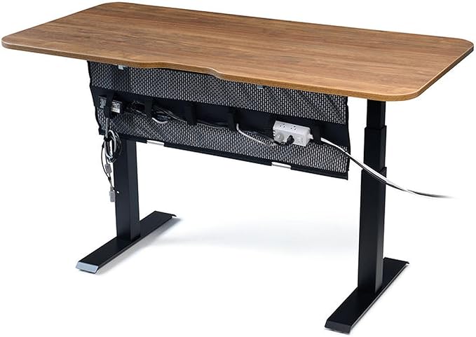PERFECT POSTURE Mesh Cable Organizer – Under Desk Cable Management with Adjustable Straps, Flexible Mesh, Easy-Access Design, & Standing Desk Compatible – 37.4” (Gray)