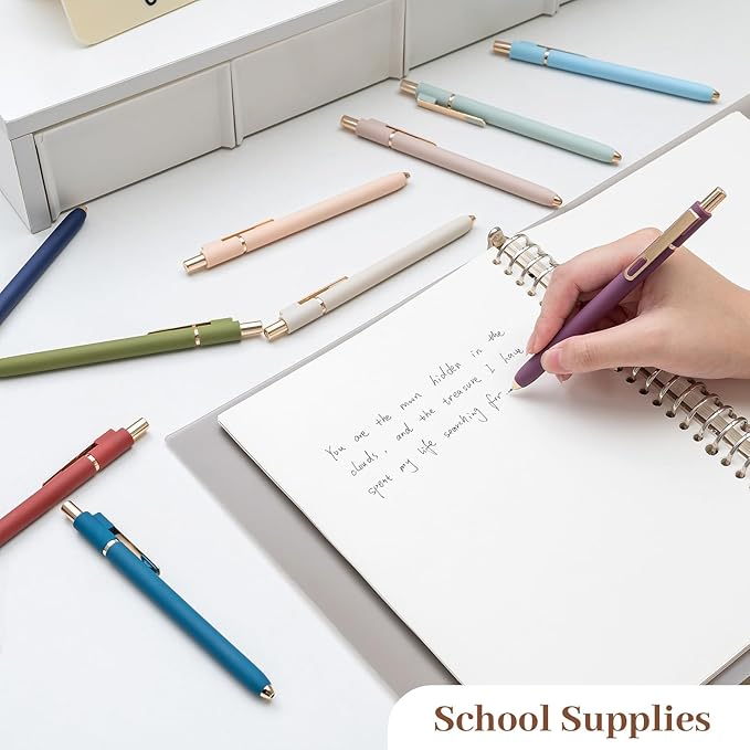 0.5mm Gel Pens Black Ink Gel Retractable Cute Pen for Smooth Writing School Office Supplies (Mixed 10-count)