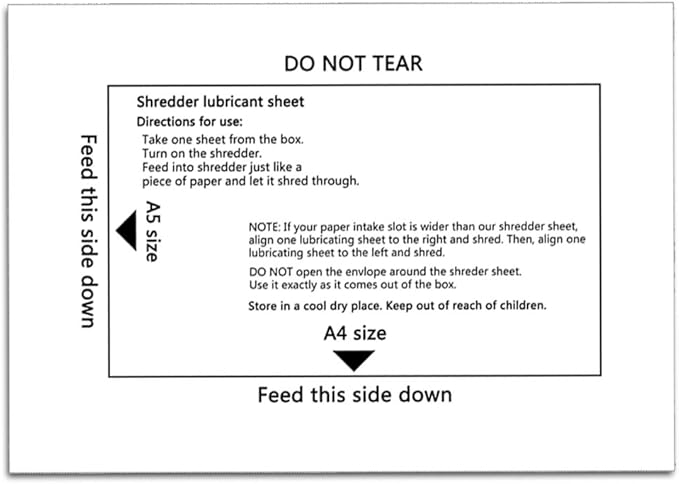 Paper Shredder Lubricant Lubricating Sheets, Paper Shredder Oil Sharpening & Cleaning Sheet for Cross-Cut and Micro-Cut Paper Shredders (18-Pack)