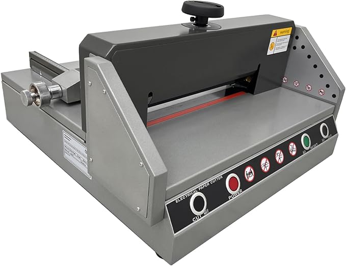 A4 13″ Desktop Electric Paper Cutter with Infrared Photo Electric Protection Paper Stack Guillotine Trimmer for Office, School 110V 120W