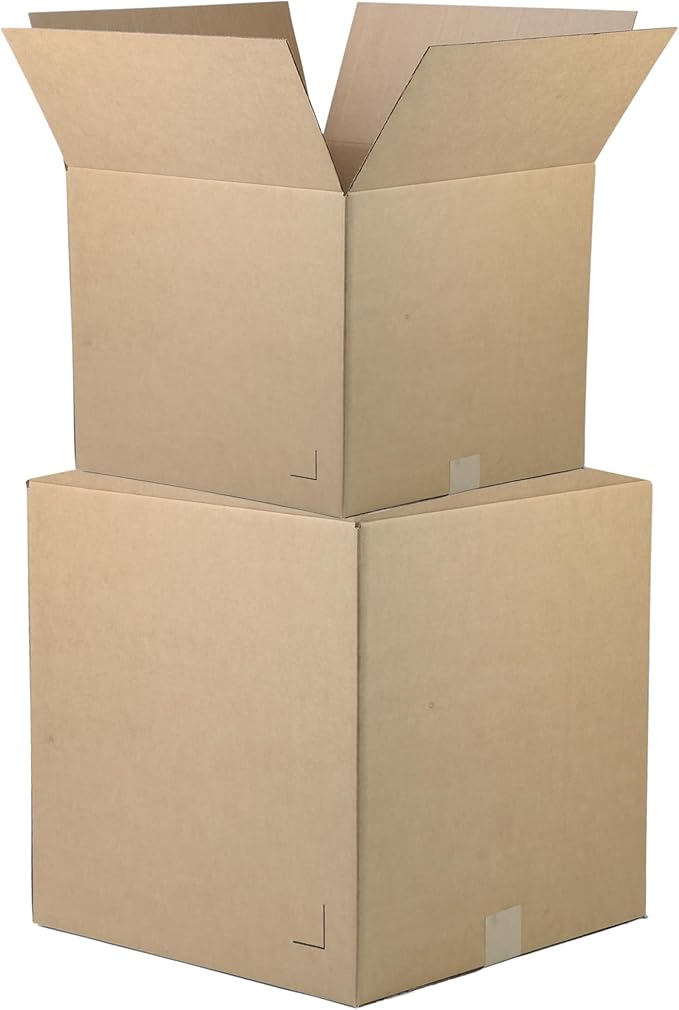 The Boxery 16"x12"x4" Brown/Kraft Corrugated Cardboard Shipping Boxes 100-Pack | Mailing, Packing, Moving & Storage for Business/Home – Durable - Eco-Friendly, Recyclable - Made in the USA