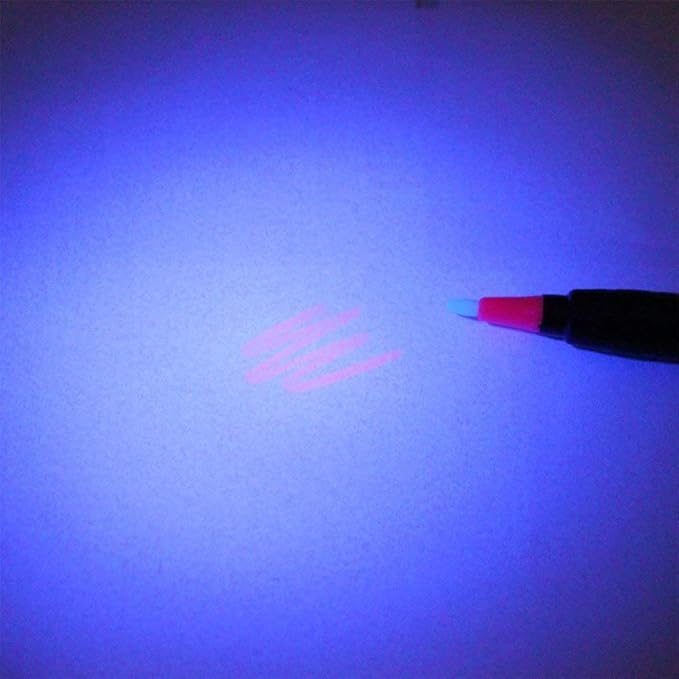UV Security Highlighter Tracking Ink Pen Permanent Marker, Pink