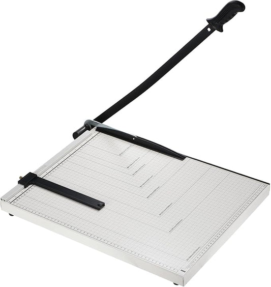 PATIKIL Paper Cutter B3 Stack Paper Trimmer for Cardstock, 21" Cutting Length, Guard Rail Paper Press Tool, Adjustable Guide, Metal Base, 12-Sheet Capacity, Paper Slicer for Office, Home