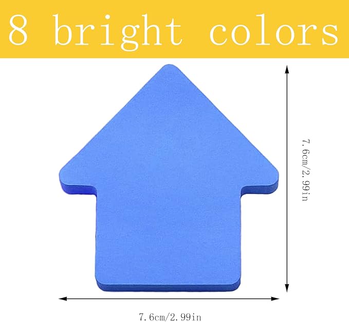 Sticky Notes, 560 Sheets 3 × 3 Inches Houses Shaped Bright Colors Self Sticky Notes Pad Colour Sticky Notes for Home Office Notebook(8 Color)