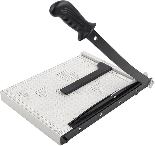 ZEQUAN A4 Paper Cutter Heavy Duty Metal Base, Stack Paper Trimmer Guillotine 13" Cutting Length, Guillotine Paper Slicer Cutter, 10 Sheet Capacity, for Office Home or School