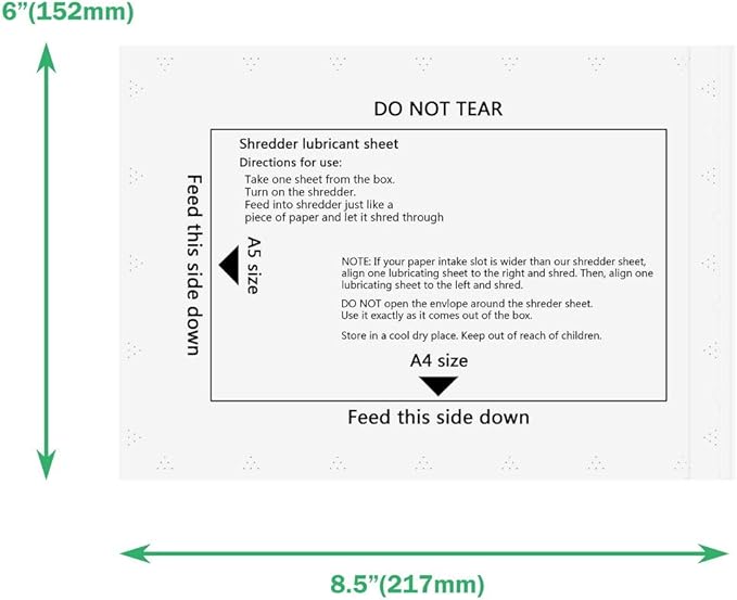 laffeya Paper Shredder Sharpening & Lubricant Sheets & Shredder Cleaning Sheets (12 Pack)